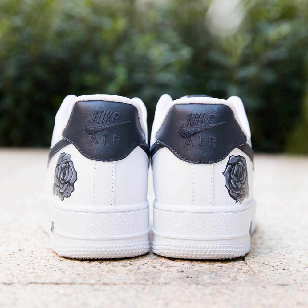 Black Rose Air Force 1s Custom Shoes Sneakers-shecustomize