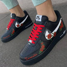 Black Rose Pattern Custom Air Force 1-shecustomize