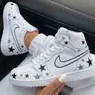 Black Silver Stars Custom Air Jordan 1-shecustomize