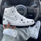 Black Silver Stars Custom Air Jordan 1-shecustomize