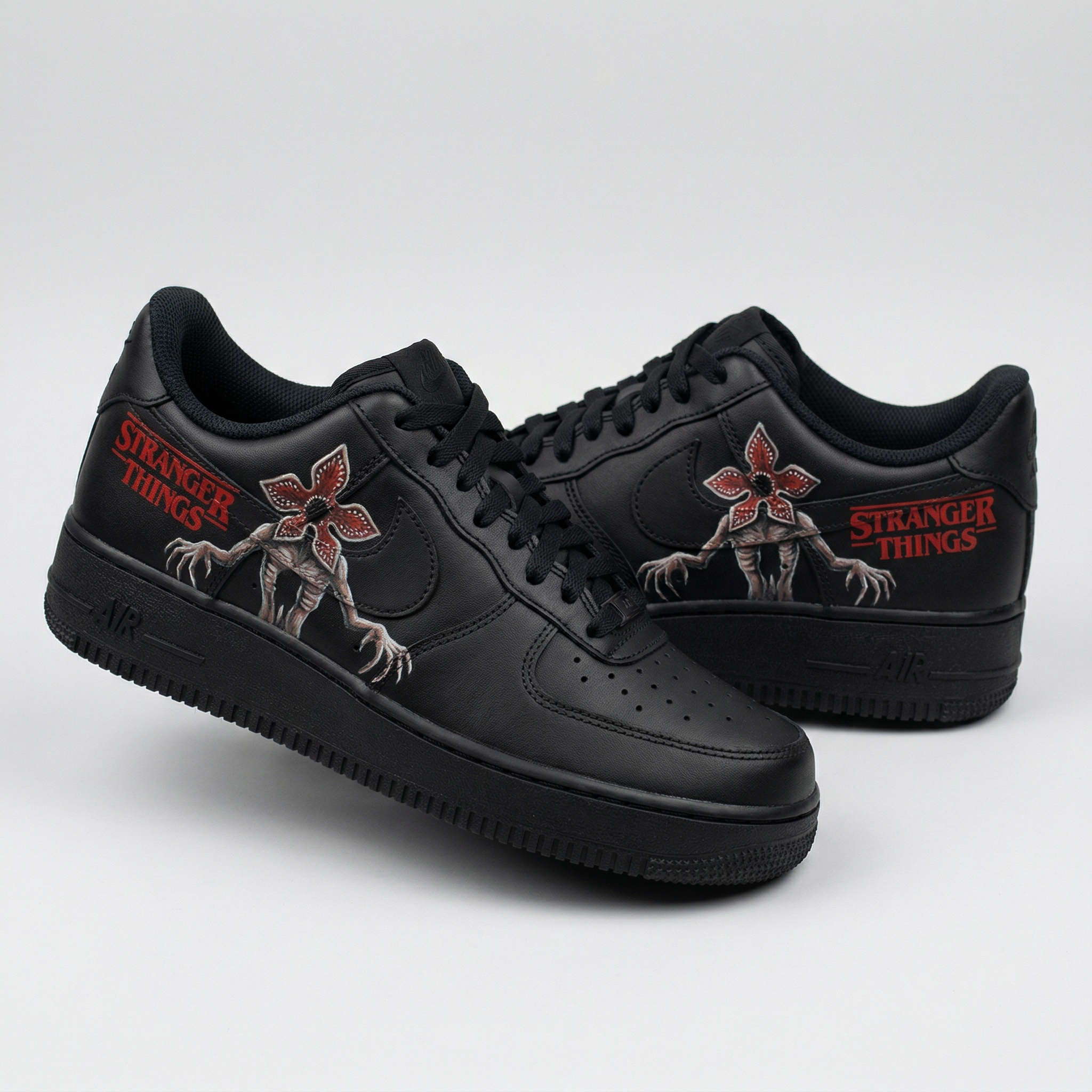 Black Stranger Things Demogorgon Custom Air Force 1-shecustomize