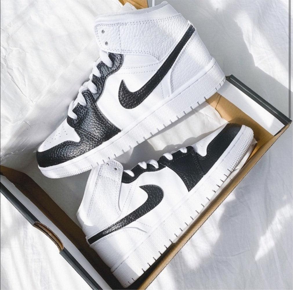 Black Swoosh Custom Air Jordan 1-shecustomize