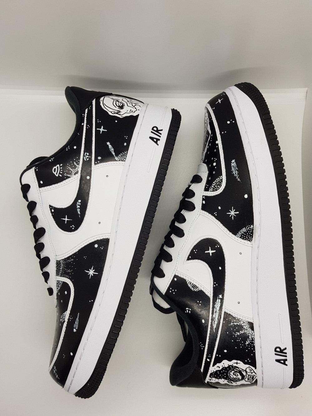 Black White Anime Custom Air Force 1-shecustomize