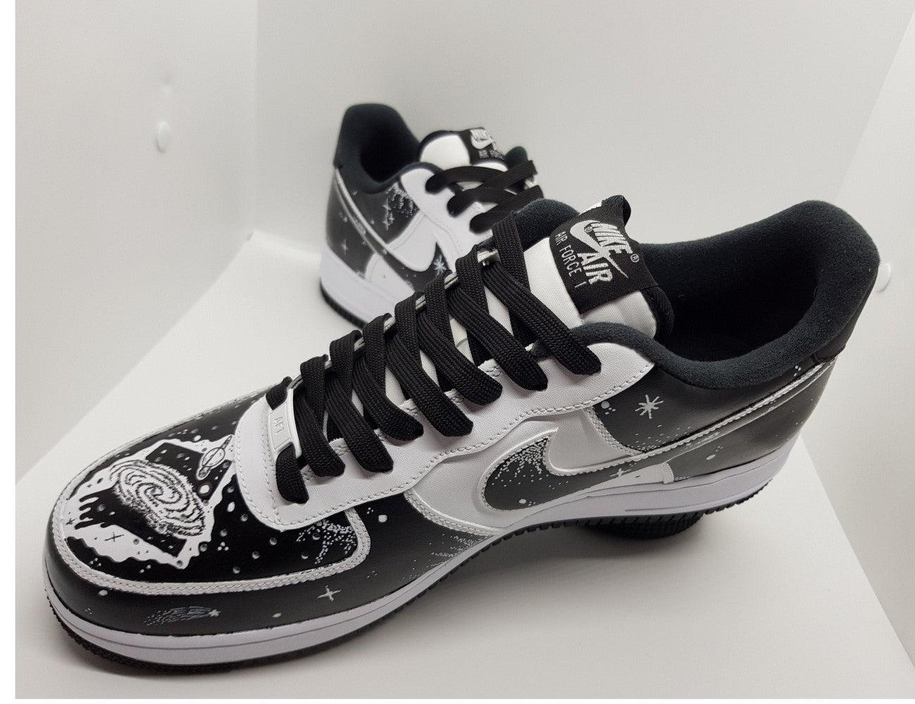 Black White Anime Custom Air Force 1-shecustomize