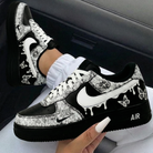 Black White Butterflies Custom Air Force 1-shecustomize