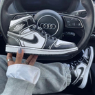 Black White Cartoon Line Custom Air Jordan 1-shecustomize
