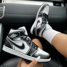 Black White Cartoon Line Custom Air Jordan 1-shecustomize