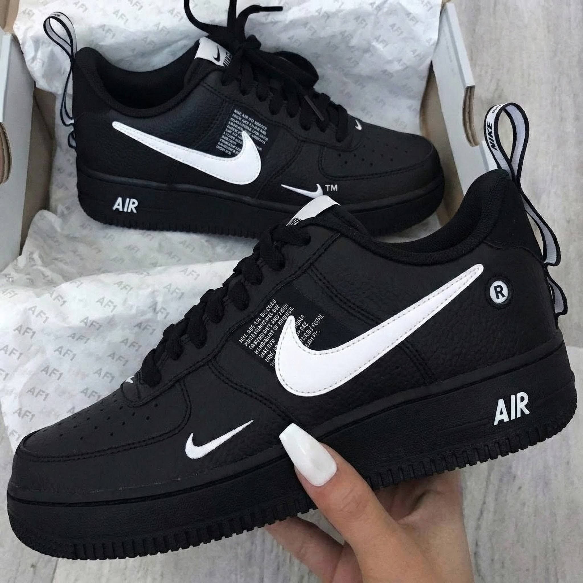 Black White Custom Air Force 1-shecustomize