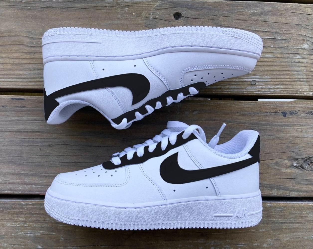Black White Custom Air Force 1-shecustomize