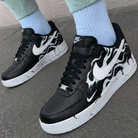 Black White Flame Custom Air Force 1-shecustomize