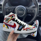 Black White Red Automotive - Themed Custom Air Jordan 1-shecustomize