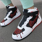 Black White Red Rose Custom Air Force 1-shecustomize