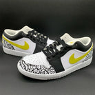 Black Yellow Crackle Custom Air Jordan 1-shecustomize