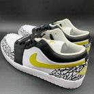 Black Yellow Crackle Custom Air Jordan 1-shecustomize