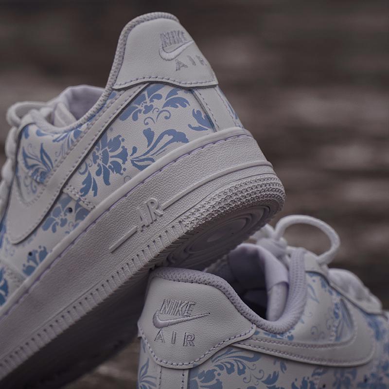 Blue And White Porcelain Custom Air Force 1-shecustomize