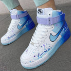 Blue Baby - Blue Purple Splatter Custom Air Force 1-shecustomize