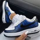 Blue Black Galaxy Splatter Custom Air Force 1-shecustomize