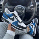 Blue Black Glitter Custom Air Force 1-shecustomize