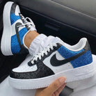 Blue Black Glitter Custom Air Force 1-shecustomize