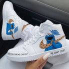 Blue Brown Cookie Monster Cookie Custom Air Jordan 1-shecustomize