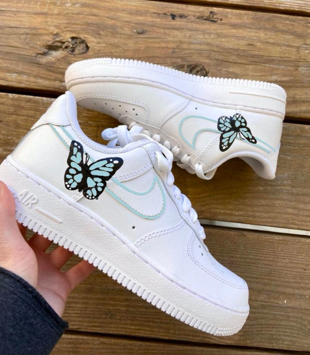 Blue Butterfly Custom Air Force 1-shecustomize