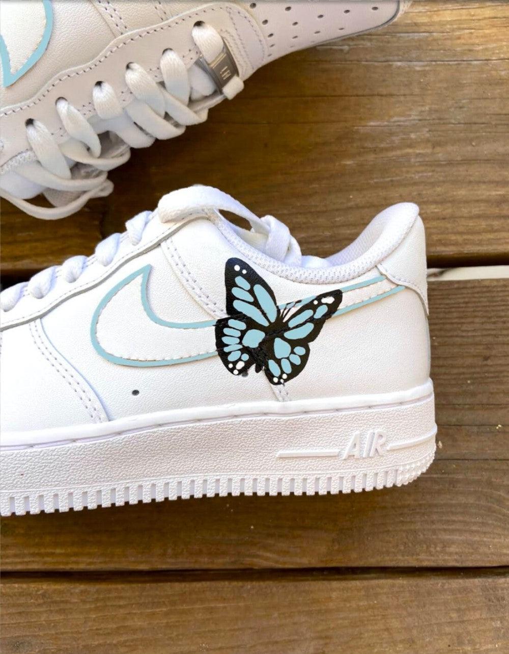 Blue Butterfly Custom Air Force 1-shecustomize