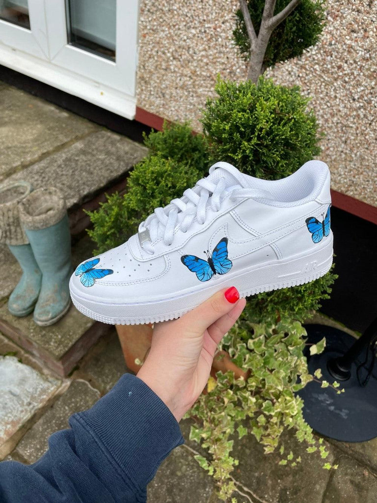 Blue Butterfly Custom Air Force 1-shecustomize