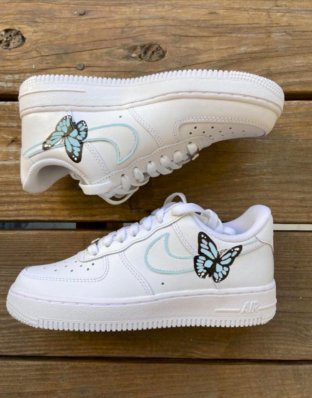 Blue Butterfly Custom Air Force 1-shecustomize