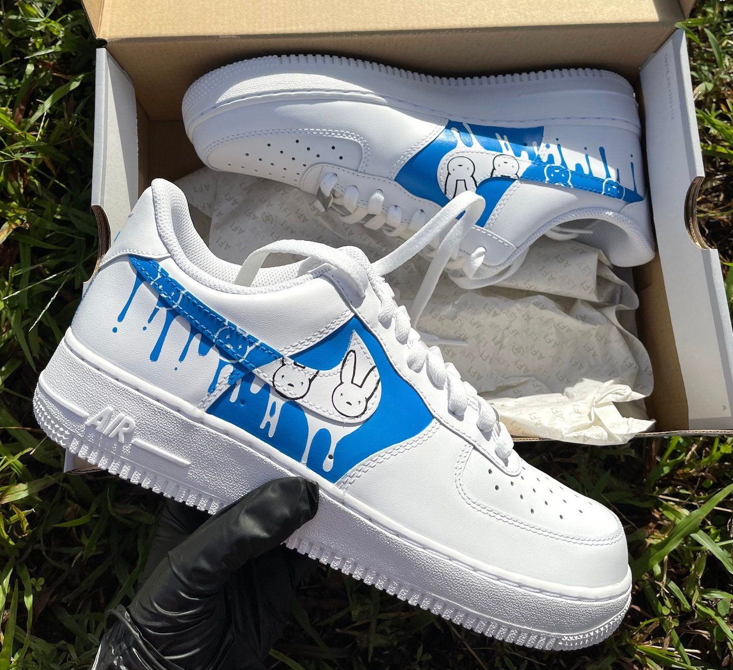 Blue Cartoon Custom Air Force 1-shecustomize