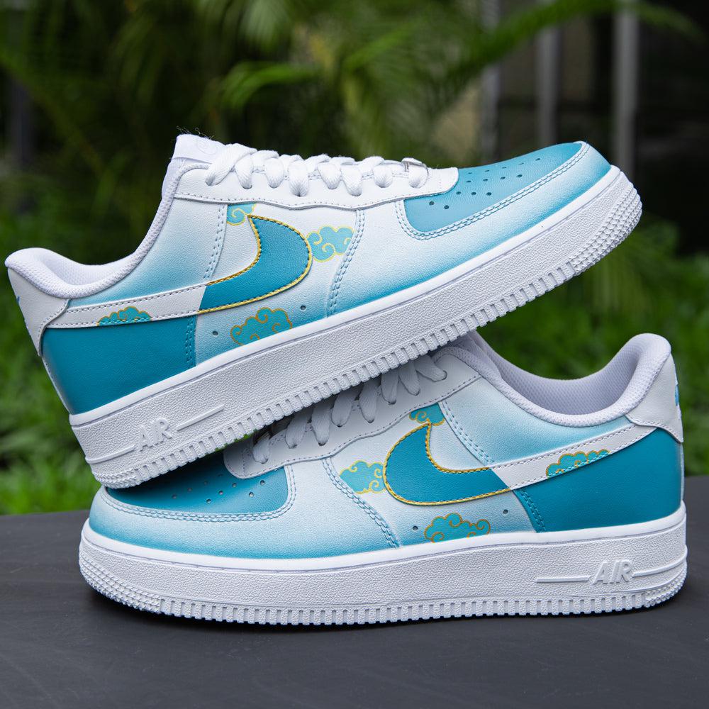 Blue Cloud Air Force 1s Custom Shoes Sneakers-shecustomize