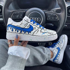 Blue Drip Colorful Splatter Custom Air Force 1-shecustomize