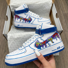Blue Dripping - Paint Custom Air Force 1-shecustomize