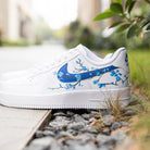 Blue Flowers Air Force 1s Custom Shoes Sneakers-shecustomize