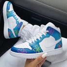 Blue Flowers Custom Air Jordan 1-shecustomize