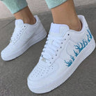 Blue Glitter Flame Custom Air Force 1-shecustomize