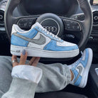 Blue Gray Comic Custom Air Force 1-shecustomize