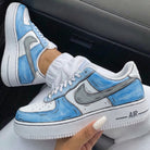 Blue Gray Comic Custom Air Force 1-shecustomize