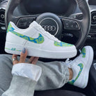 Blue Green Camo Custom Air Force 1-shecustomize