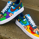 Blue Green Yellow Cartoon Custom Air Force 1-shecustomize