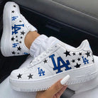 Blue LA Logo Black Stars Custom Air Force 1-shecustomize