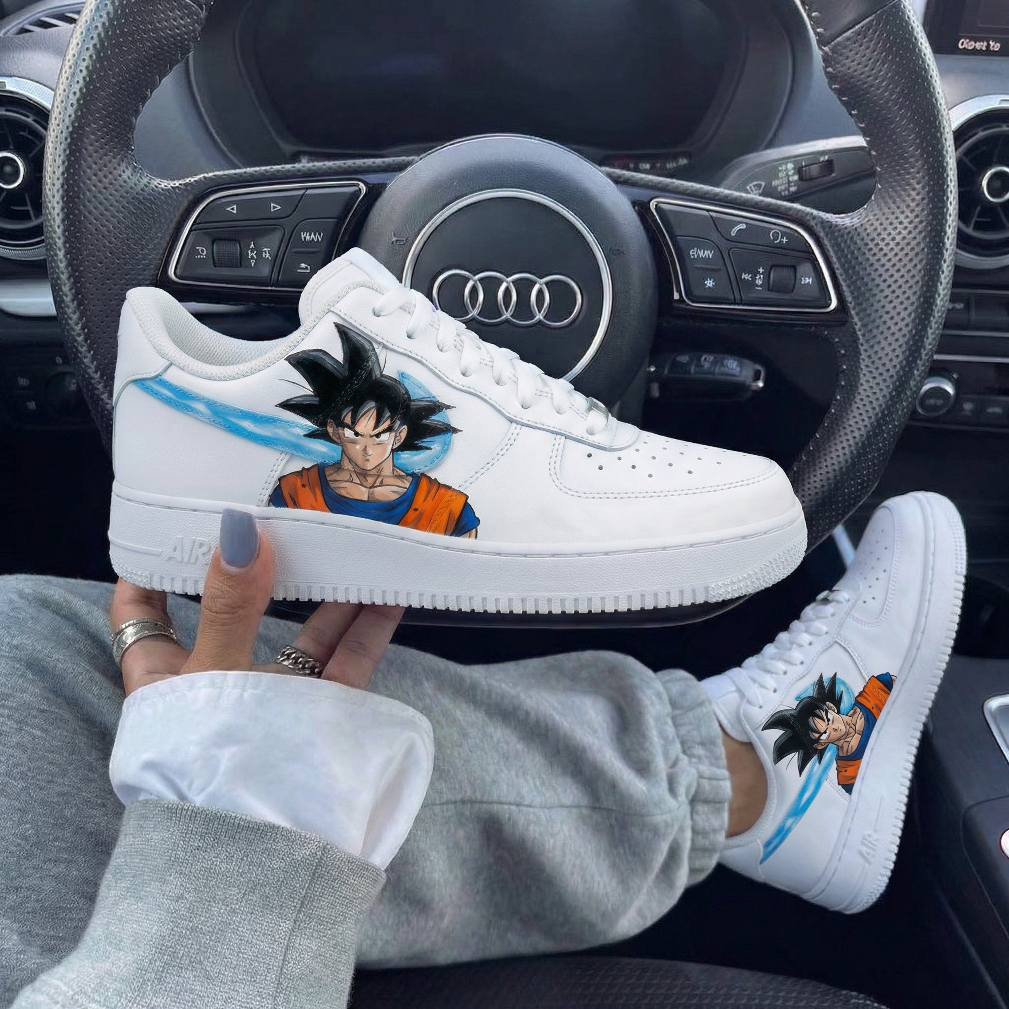 Blue Orange Dragon Ball Goku Custom Air Force 1-shecustomize