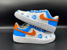 Blue Orange Logo Custom Air Force 1-shecustomize