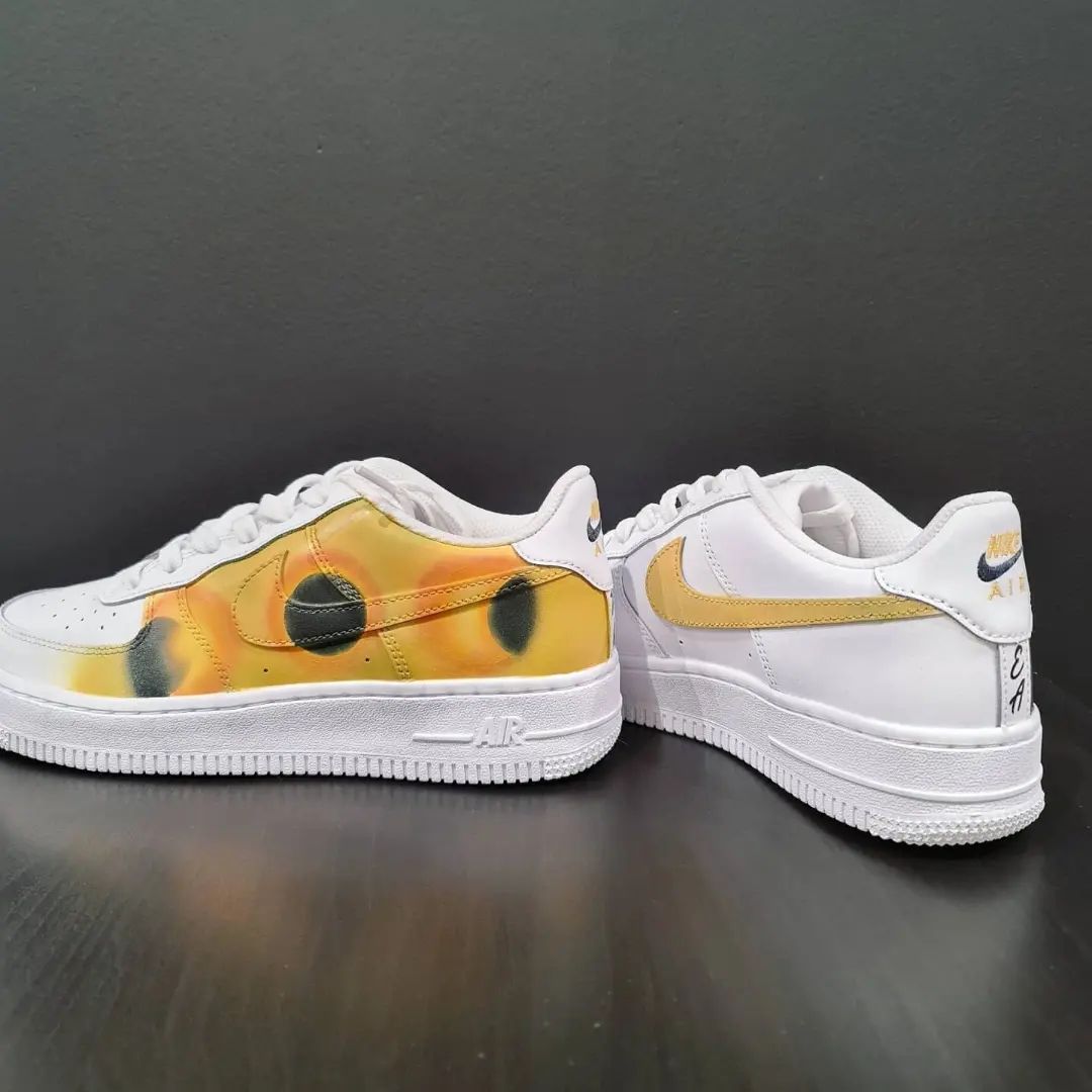 Blue Orange Moon Sun Custom Air Force 1-shecustomize