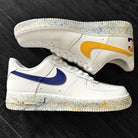 Blue Orange Splatter Custom Air Force 1-shecustomize