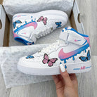 Blue Pink Butterflies Custom Air Force 1-shecustomize
