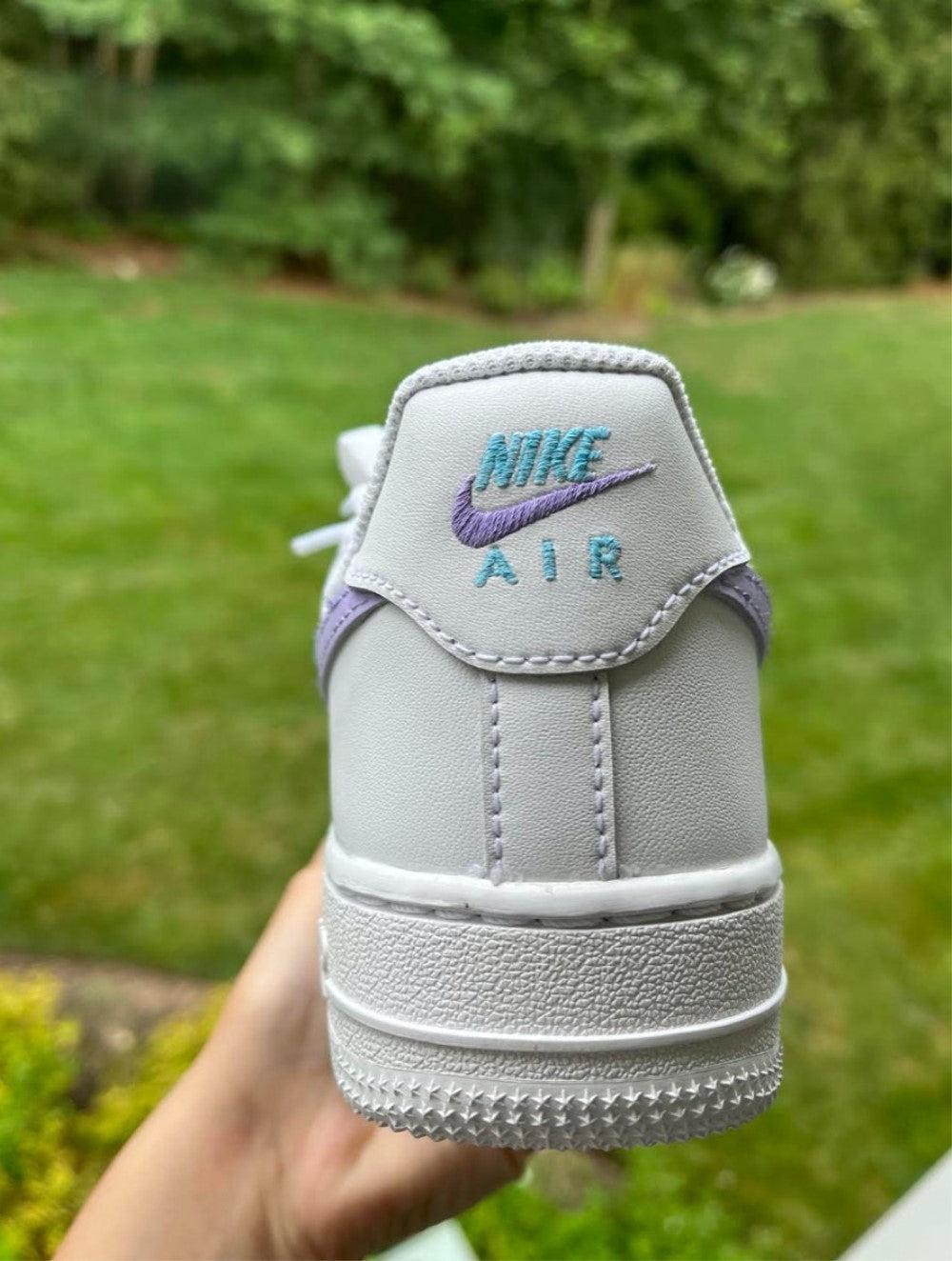 Blue Purple Gradient Custom Air Force 1-shecustomize