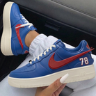 Blue Red 78 Buffalo Pattern Custom Air Force 1-shecustomize