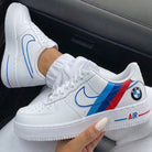 Blue Red BMW Logo Stripe Custom Air Force 1-shecustomize