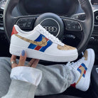Blue Red GG Monogram Custom Air Force 1-shecustomize