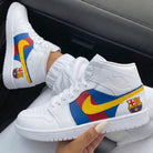 Blue Red Yellow FCB Logo Custom Air Jordan 1-shecustomize